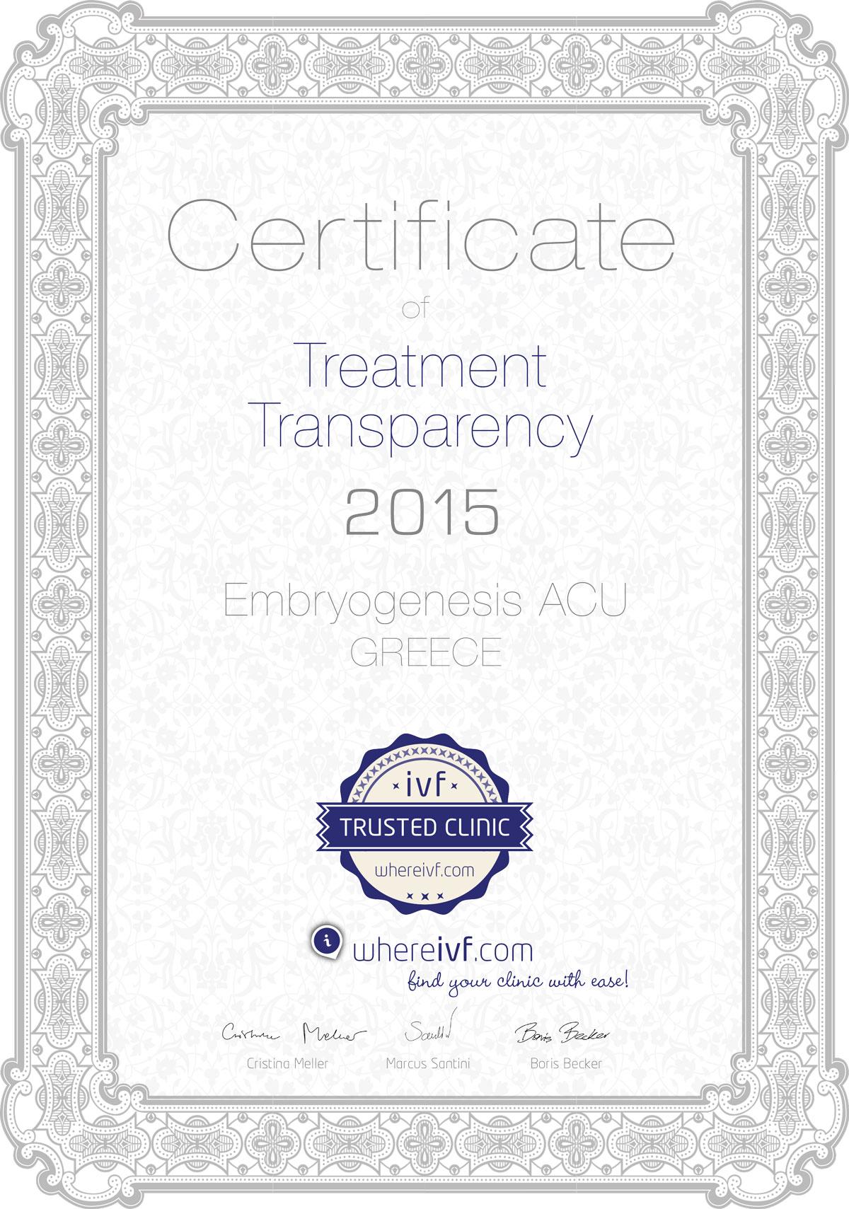 WIVF Certificate Embryogenesis ACU 2015